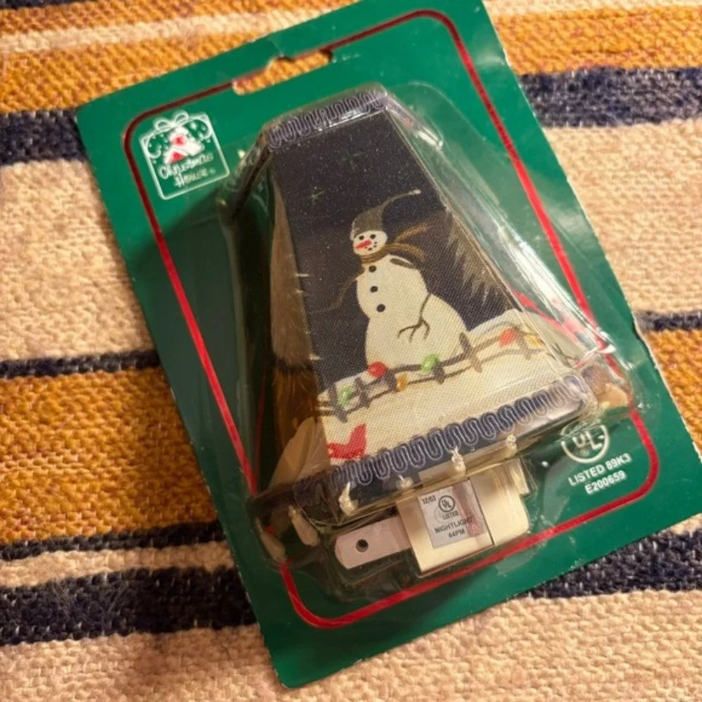 Christmas House Snowman Plug-In Night‎ Light 2 Pack Winter Holiday Granny 90s